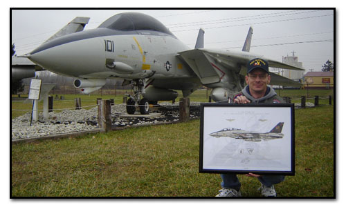 F-14B Tomcat VF-11 Red Rippers print with Andy Wagstaff