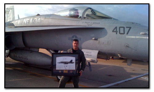 VFA-34 Blue Blasters F/A-18C Hornet. Thank you for LCDR Doug Hood