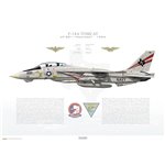 F-14A Tomcat VF-201 Hunters, AF100 / 162709 / 1994 - Profile Print