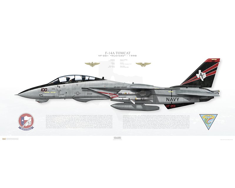 F-14A Tomcat VF-201 Hunters, AF100 / 160396. 