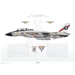 F-14A Tomcat VF-41 Black Aces, AJ100 / 160379 / 1977 - Profile Print