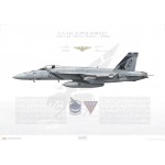 F/A-18E Super Hornet VFA-143 Pukin Dogs, AG100 / 166608 / 2006 - Profile Print