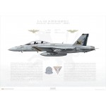 F/A-18F Super Hornet VFA-213 Blacklions, AJ200 / 166663 / 2007 - Profile Print
