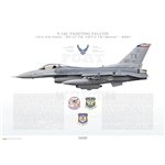 F-16C Fighting Falcon 301st FW, 457th FS, TX/86-222 / 2007 - Profile Print