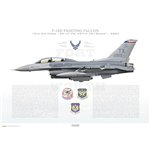 F-16D Fighting Falcon 301st FW, 457th FS, TX/85-513 / 2004 - Profile Print