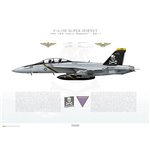 F/A-18F Super Hornet VFA-103 Jolly Rogers, AG200 / 166620 / 2011 - Profile Print
