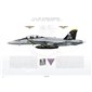 F/A-18F Super Hornet VFA-103 Jolly Rogers, AG200 / 166620 / 2011 - Profile Print