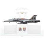 F/A-18C Hornet VFA-86 Sidewinders, AB400 / 165200 / 2006 - Profile Print