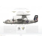 E-2C Hawkeye 2000 VAW-113 Black Eagles, NK600 / 165648 / 2006 - Profile Print