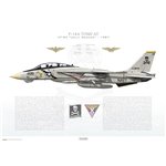 F-14A Tomcat VF-84 Jolly Rogers, AJ200 / 162688 / 1987 - Profile Print