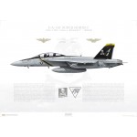 F/A-18F Super Hornet VFA-103 Jolly Rogers, AA103 / 166620 / 2005 - Profile Print
