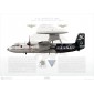 E-2C Hawkeye 2000 VAW-113 Black Eagles, NE600 / 166504 / 2013 - Profile Print