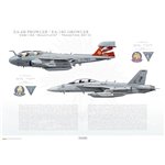 VAQ-136 Gauntlets Transition, 2013 / EA-6B Prowler - EA-18G Growler - Profile Print