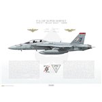 F/A-18F Super Hornet VFA-41 Black Aces, NH100 / 166455 / 2006 - Profile Print