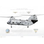 CH-46E Sea Knight HMM-263 Thunder Eagles, EG2 / 153372 - Profile Print