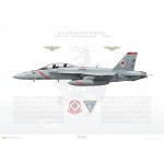 F/A-18F Super Hornet VFA-102 Diamondbacks, NF100 / 165878 / 2005 - Profile Print