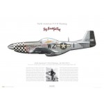 P-51D Mustang "Big Beautiful Doll" - 472218 / WZ-I, 78th FG, 84th FS - 1945 - Profile Print