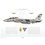 F-14A Tomcat VF-142 Ghostriders, AG200 / 161422 / 1984 - Profile Print