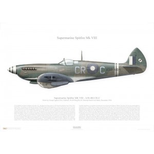 Supermarine Spitfire Mk. VIII - RAAF, No. 80 Wing, Morotai/Dutch East Indies, December 1944. Flown by Group Captain Clive "Killer" Caldwell
 
  Squadron Lithograph