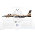 F-15C Eagle 144th FW, 194th FS, CA/78-480 / 2014 - Profile Print