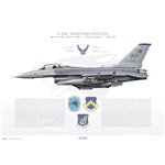 F-16C Fighting Falcon 8th FW, 35th FS, WP/90-724 / 2013 - Profile Print