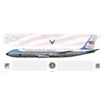 Boeing VC-137C, 89th Airlift Wing, SAM 27000 "Air Force One" - Profile Print