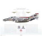 F-4B Phantom II VF-51 Screaming Eagles, NL100 / 150456 / 1972 - Profile Print
