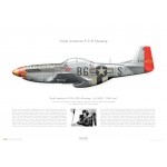 P-51D Mustang "Old Crow" - 414450 / B6-S, 357th FG, 363rd FS - Profile Print