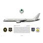 Boeing C-32B Gate Keeper, 108th W, 150th SOS, 00-9001 - Profile Print