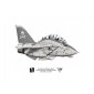 16x12" print of  F-14B Tomcat VF-103 Jolly Rogers, AA110 / 161435 - 2004 - Profile Print
