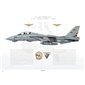 F-14D Tomcat VF-31 Tomcatters, NK200 / 164340 / 1994 - Profile Print