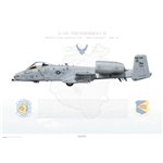 A-10C Thunderbolt II 355th FW, 354th FS Bulldogs, DM/82-684 / 2015 - Profile Print