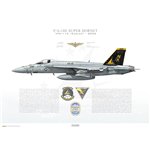 F/A-18E Super Hornet VFA-115 Eagles, NK200 / 165781 / 2006 - Profile Print