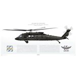 UH-60M Blackhawk, 3rd Aviation Regiment, 4th Battalion - Profile Print