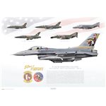 F-16CM Fighting Falcon - Wild Weasel 50th Anniversary, 2015 - Profile Print