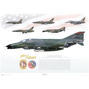 F-4G Phantom II - Wild Weasel 50th Anniversary, 2015 - 50 Years of YGBSM! - Squadron Lithograph SP 69-0269 / 52nd TFW, 480st TFS