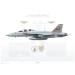 F/A-18F Super Hornet VFA-11 Red Rippers, AB101 / 166634 / Happy Holidays 2015- Profile Print