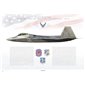 F-22A Raptor 192nd Fighter Wing, 149th Fighter Squadron, FF/04-4082 / 2014 - Profile Print
