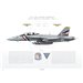 F/A-18F Super Hornet VFA-2 Bounty Hunters, NE100 / 166977 / 2015 - Profile Print