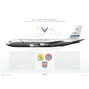 OC-135B Open Skies 55th Wing, 45th Reconnaissance Squadron, 61-2672 - Offutt AFB, NE - 2015 Squadron Lithograph