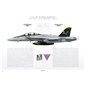 F/A-18F Super Hornet VFA-103 Jolly Rogers, AG200 / 166620 / 2014 - Profile Print