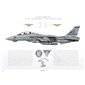 F-14B Tomcat VF-32 Swordsmen, AC102 / 162692 / Last Cruise, 2005 - Profile Print