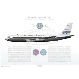 OC-135B Open Skies, Defense Threat Reduction Agency (DTRA), 55th Wg, 45th RS, 61-2672 - Offutt AFB, NE - 2015 Squadron Lithograph