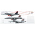40x16" Print of F/A-18F Super Hornet VFA-11 Red Rippers, 2015