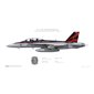 F/A-18F Super Hornet VFA-154 Black Knights, NH100 / 166873 / 2017 - Profile Print