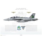 EA-18G Growler VAQ-130 Zappers, AC500 / 168268 / 2016 - Profile Print