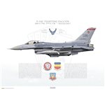 F-16C Fighting Falcon 20th FW, 77th FS, SW/94-0044 - Profile Print