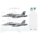 EA-18G Growler VAQ-130 Zappers, AC500 & AC503 - 2016 - Profile Print