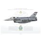 F-16D Fighting Falcon RSAF 140 Squadorn, 639/97-0122 - Profile Print