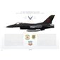 F-16C Fighting Falcon 57th WG, 64th AGRS, WA/89-2048 "WRAITH" / 2021 - Profile Print
